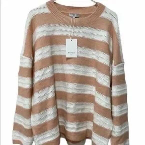 FRNCH Paris Nadiege Striped Boxy Sweater Size S/M New with Tags - Picture 6 of 8